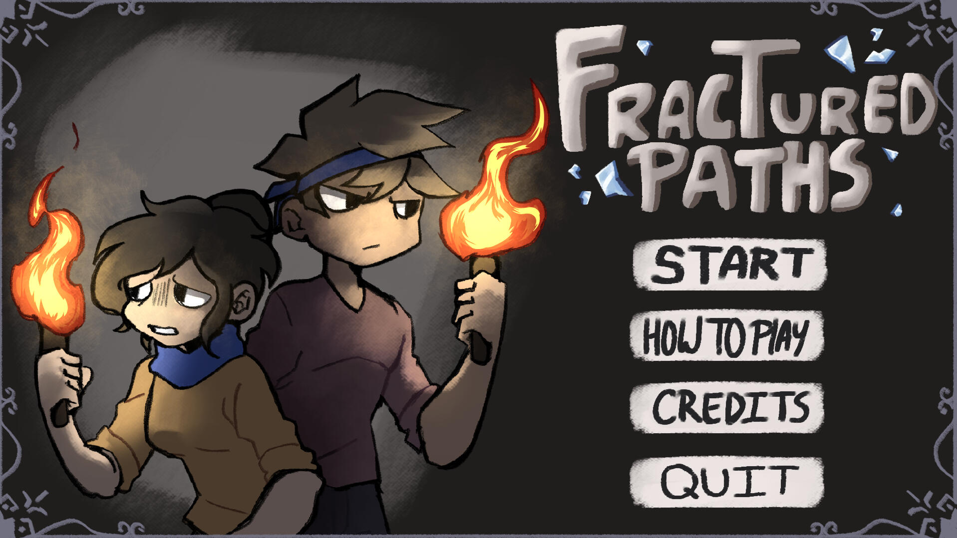 Fractured Paths | Menu Screen